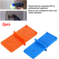 NEW 2pcs Punch Hinge Drill Hole Opener Locator Guide Drill Bit Hole Tools Door Cabinets DIY Template for Woodworking Hand Tools