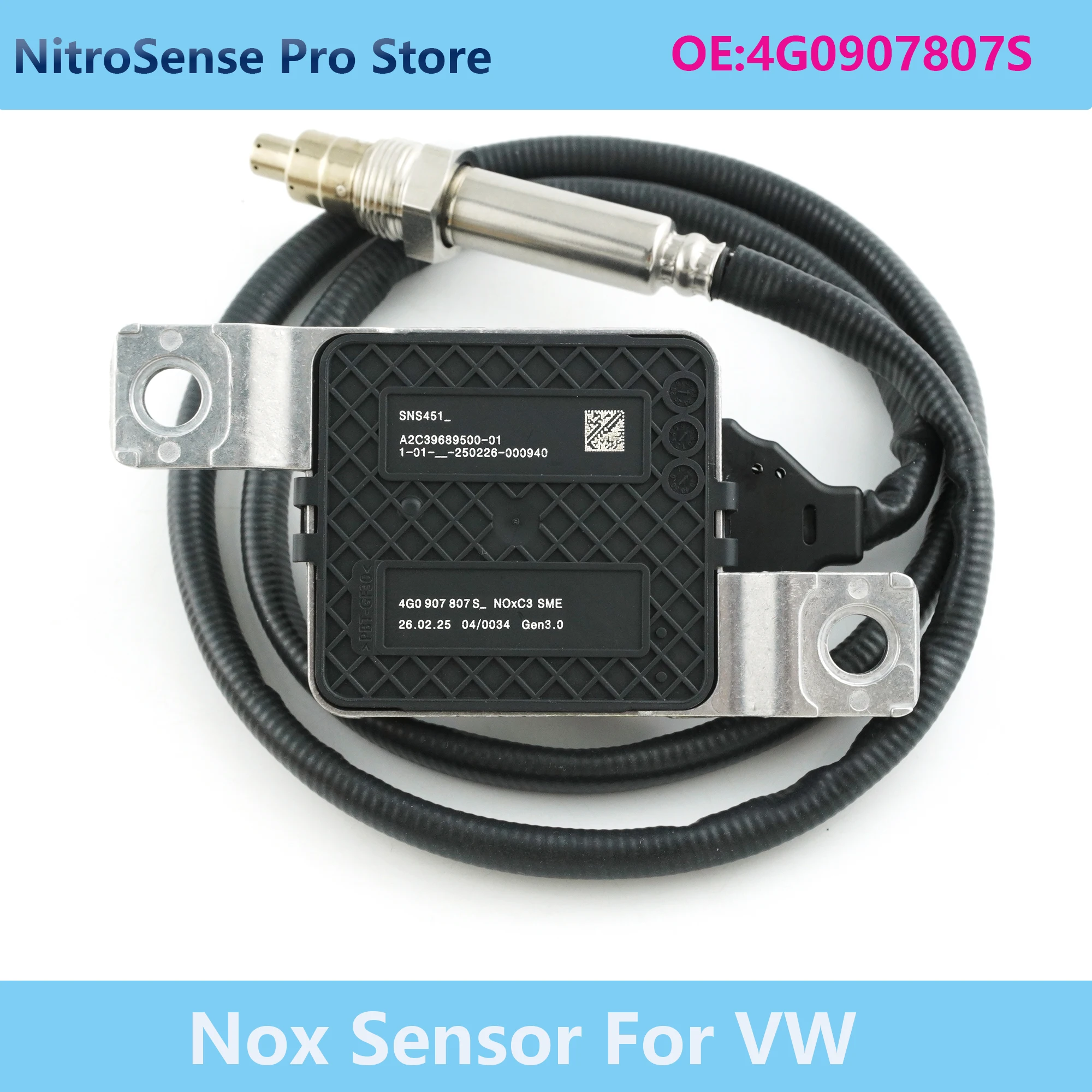 

Nitrogen Oxide NOx Sensor 4G0907807S 12V for VW Audi A6 4G2 4GC A7 4GA4GF 3.0 TDI Quattro