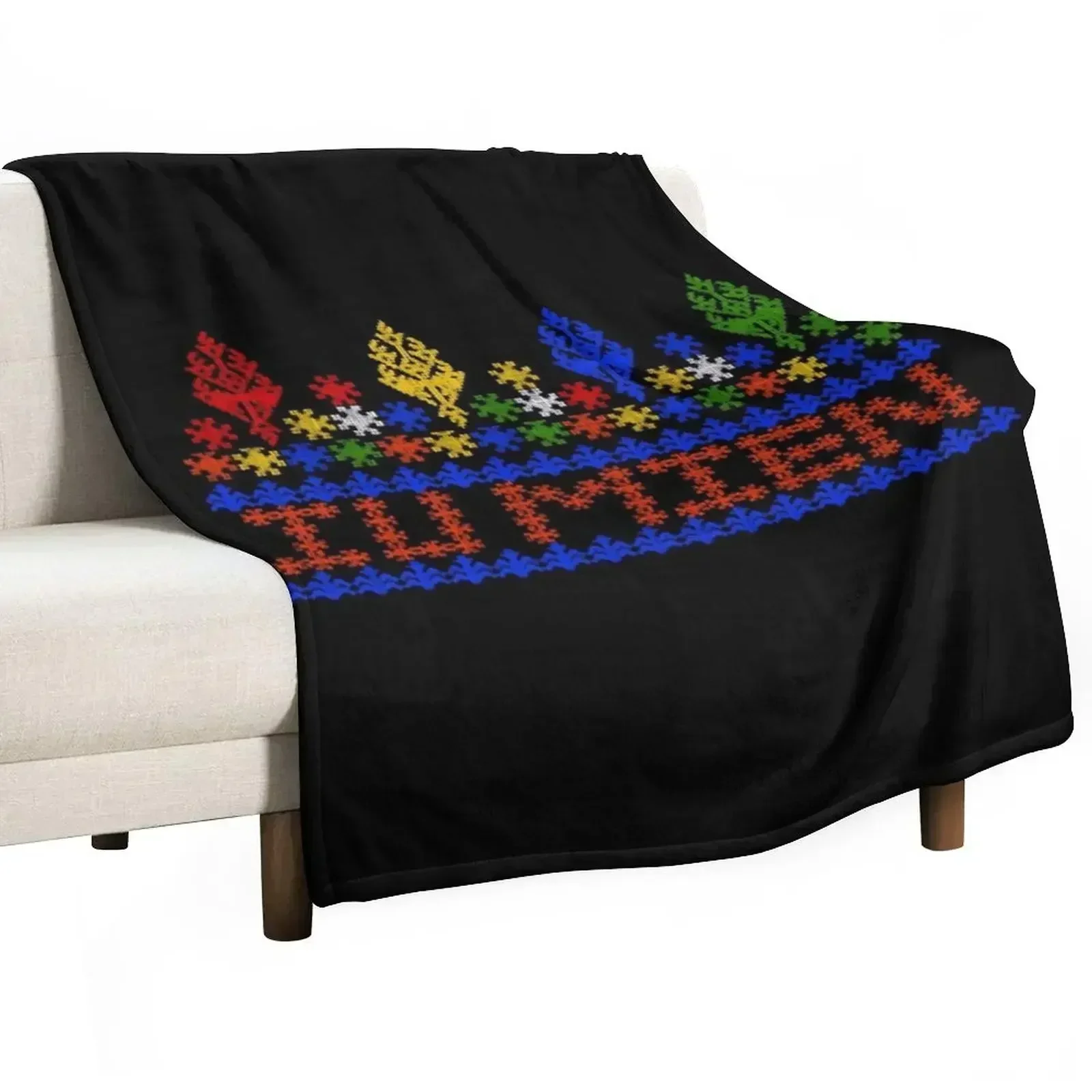 New Iu Mien Embroidery Throw Blanket Stuffeds Picnic Luxury St Flannels Giant Sofa Warm Blankets