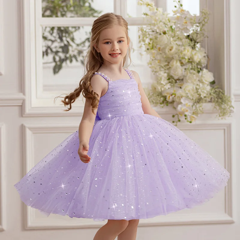 Mädchen Partykleid Kinder Elegante weiße Brautjungfernkleider Hochzeit Abendkleid Geburtstagsfeier Luxus Abendkleid für kleine Mädchen