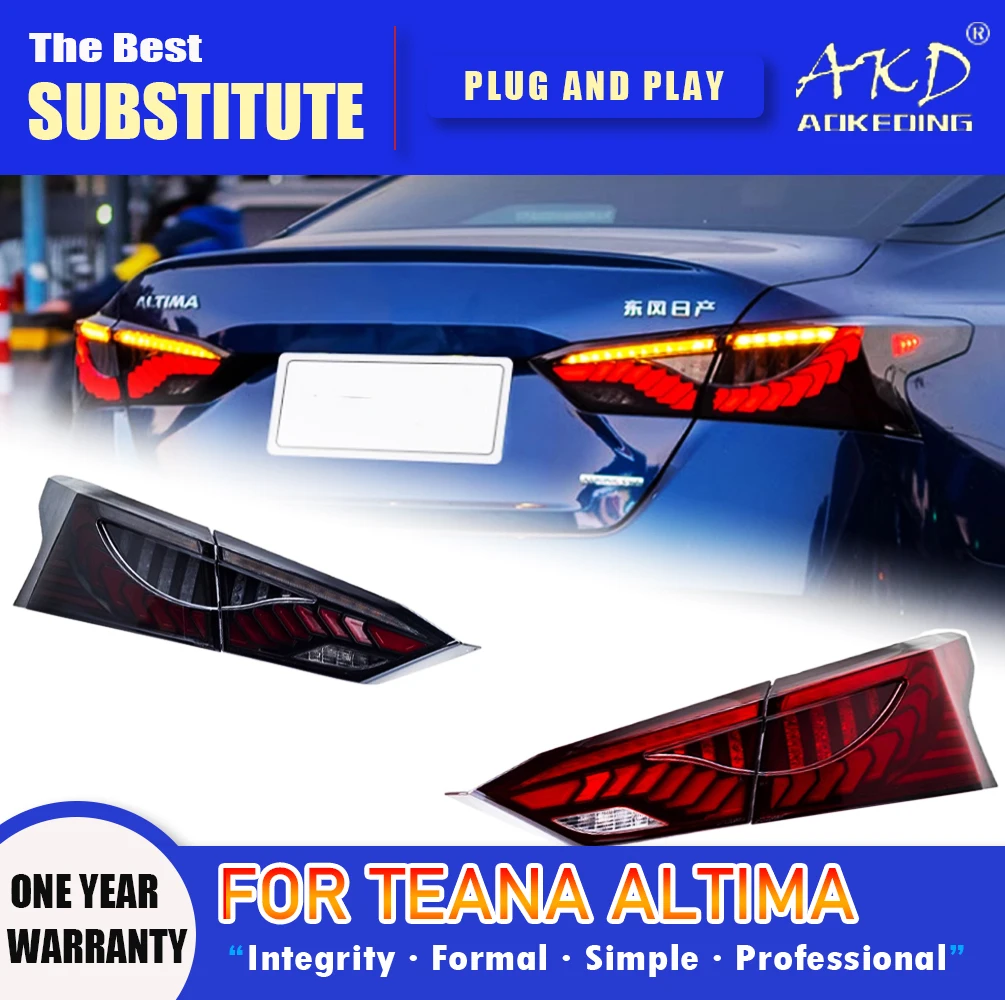 AKD Tail Lamp for Nissan Teana LED Tail Light 2019-2021 Altima Rear Fog Brake Turn Signal Automotive Accessories