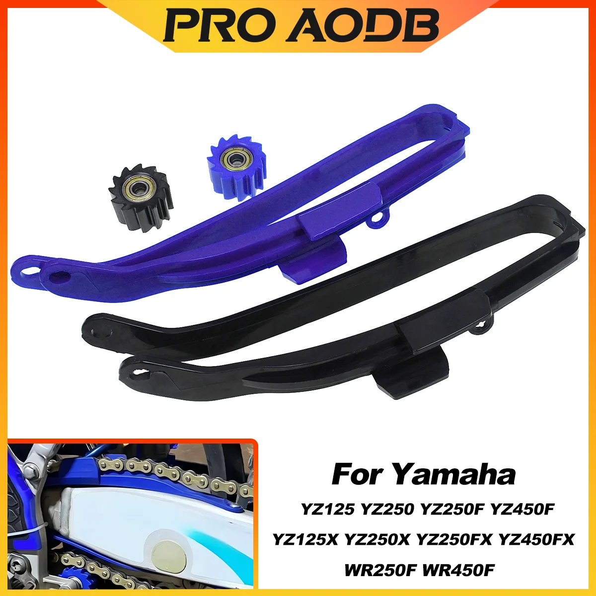 

For Yamaha Motorcycle Chain Swingarm Chain Guide Slider Roller YZ125 YZ250 YZ250F YZ450F 125X 250X YZ250FX YZ450FX WR250F WR450F
