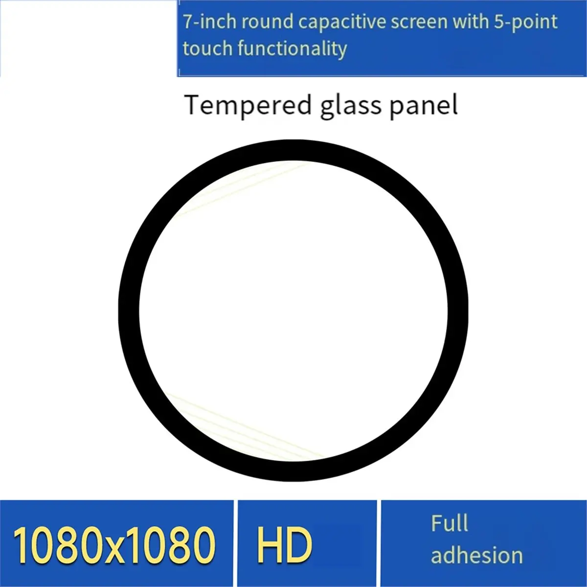 【TODAY-BUY】~@ For Raspberry Pi 5 7-Inch Display HDMI-Compatible Capacitive 10-Point Touchscreen Round 1080x1080 Fully Laminated