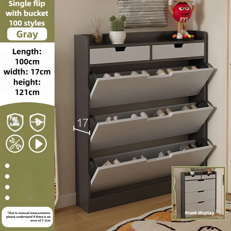 

Stable Tipping bucket shoe cabinet, outer entry shoe rack, balcony, entrance cabinet, living room large-capacity storage cabinet