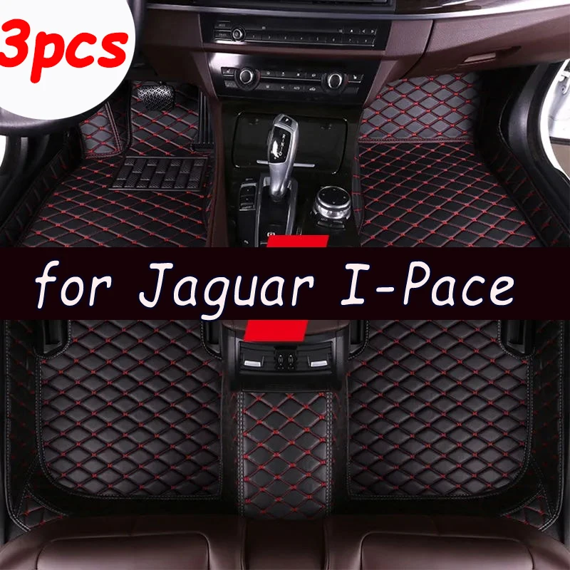 Car Floor Mats For Jaguar I-Pace IPACE I PACE 2018~2022 Carpet Leather Mat Anti Dirty Pad Cubre Pisos Para Autos Car Accessories