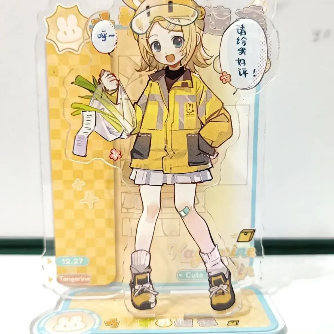 Kagamine Rin Acrylic Stand Figure Piapro Characters Anime Peripheral Cute Originality Take-out Food Modelling Desktop Ornament