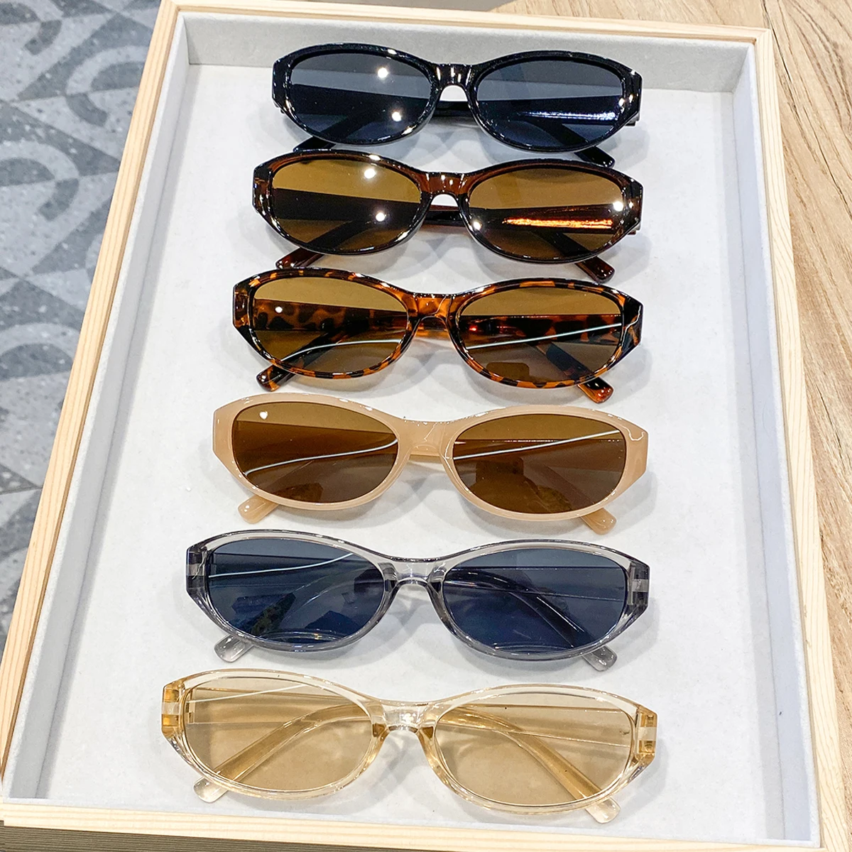 6Pcs Women's Plastic Oval Frames, Stylish and Trendy, Cute and Playful, Casual and Versatile, Fashionable Glasses Suitable for Daily Commuting, College, and Parties