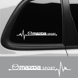 Estilo de coche, 2 uds., pegatinas decorativas para el cuerpo de la ventana lateral del coche para Mazda Axela Atenza CX-3 CX-5 CX-8 MS Demio MPS 3 6, accesorios para coche