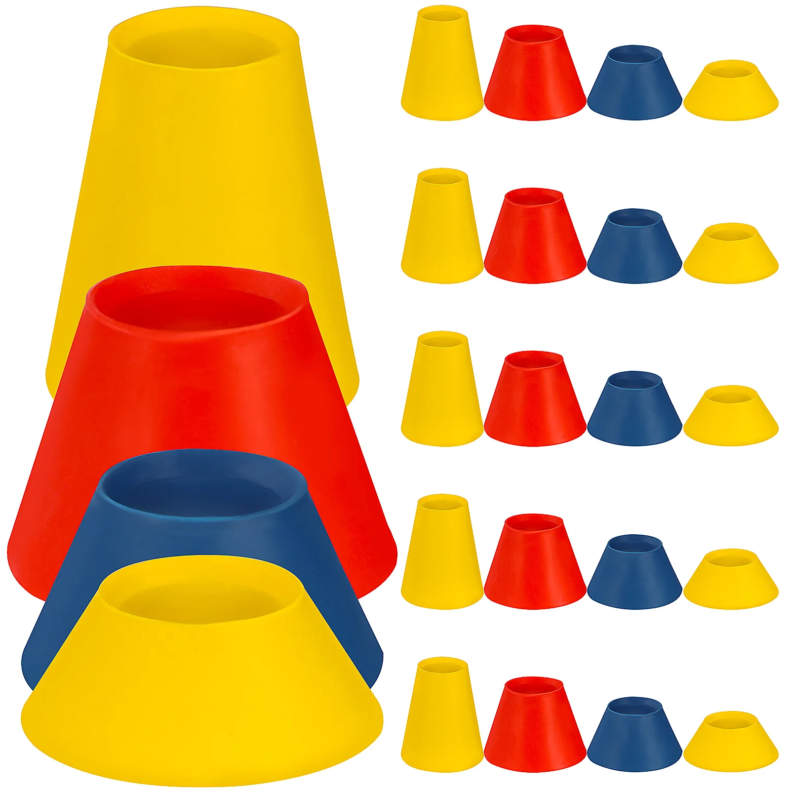 24 Pcs Golf Tee Sets Rubber Training Tees Multiple Colors Heights Suitable Practice Courts Lawns Golf