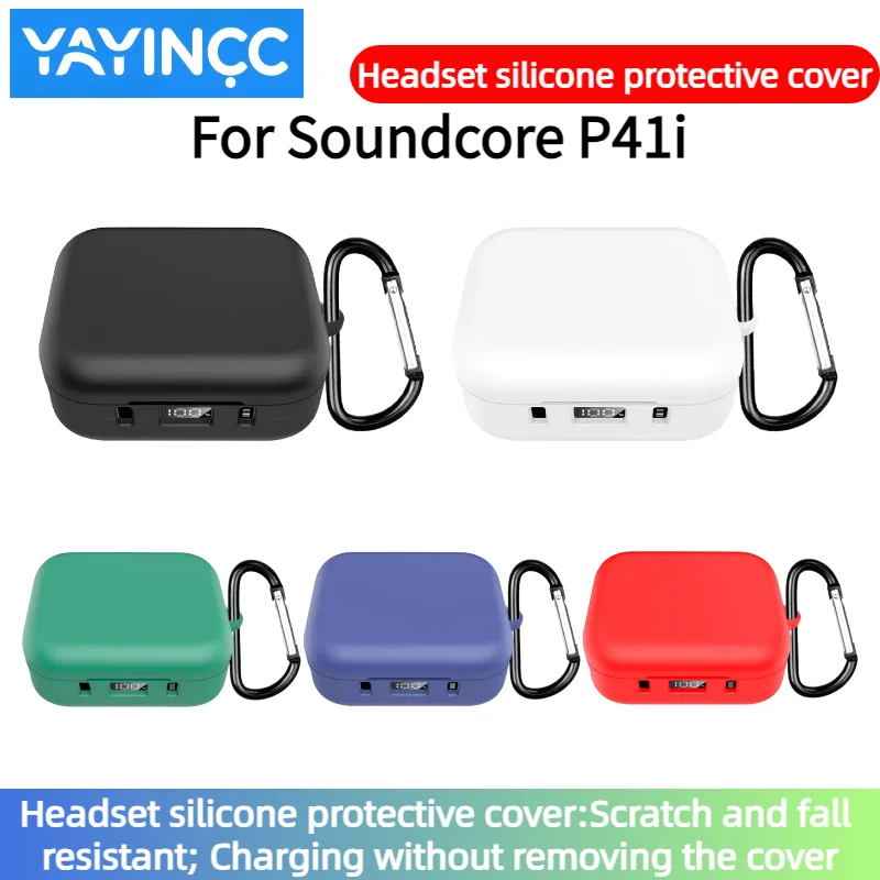Headset silicone protective cover with hook For Soundcore P41i earphones provide all-round protection and fall prevention