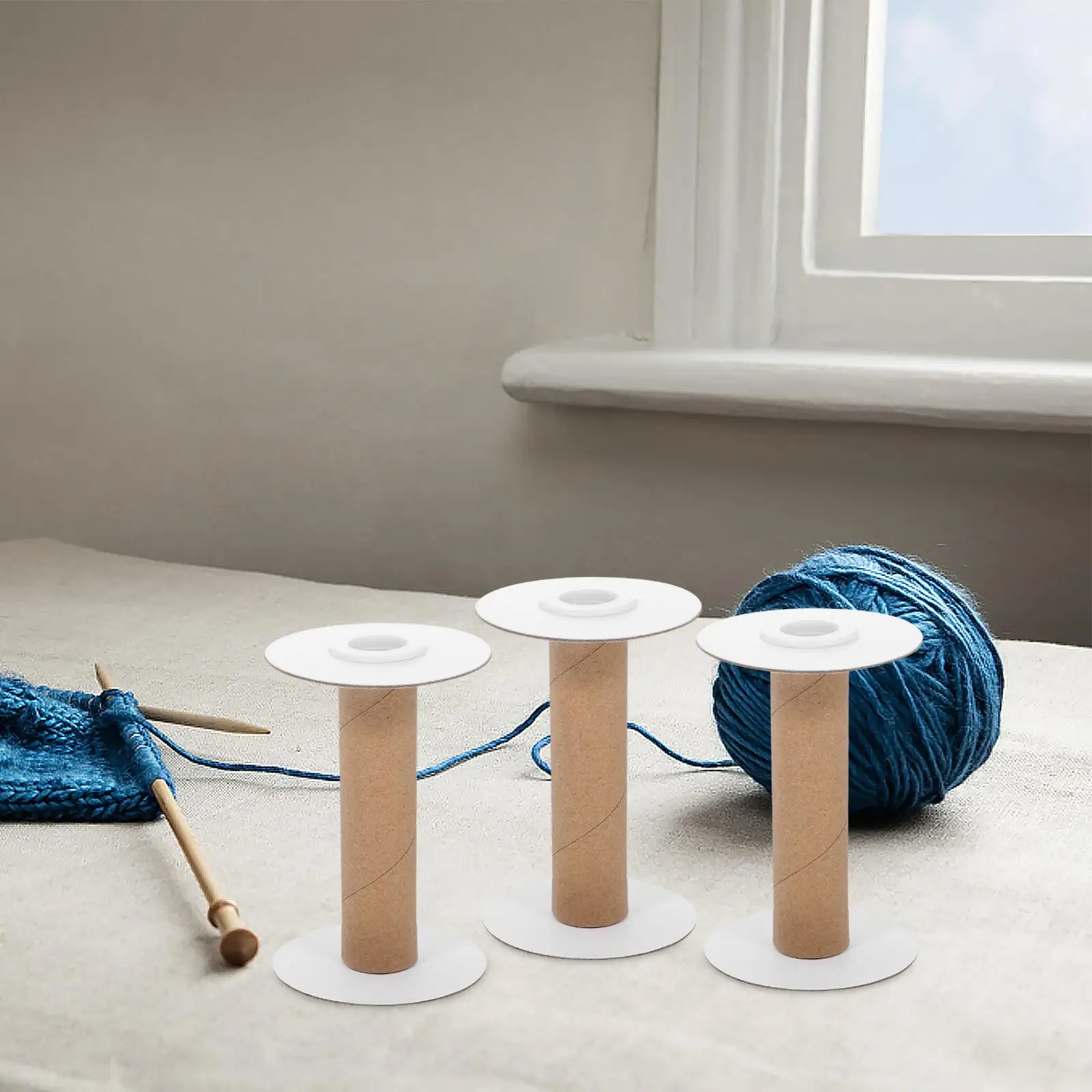 

10 Pcs Winding Spools Thread Bobbins Yarn Weaving Storage Paper Compatible Sewing Machines Durable Practical Easy Use