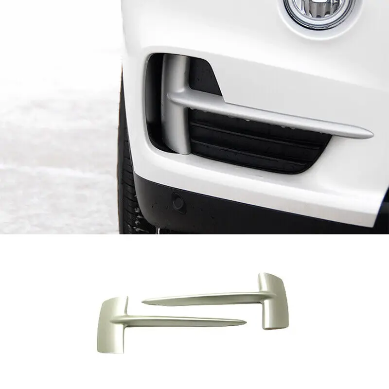 

Front Fog Light Lamp Strip Trim Fit For BMW X5 F15 2014-2016 2017 2018 Silver