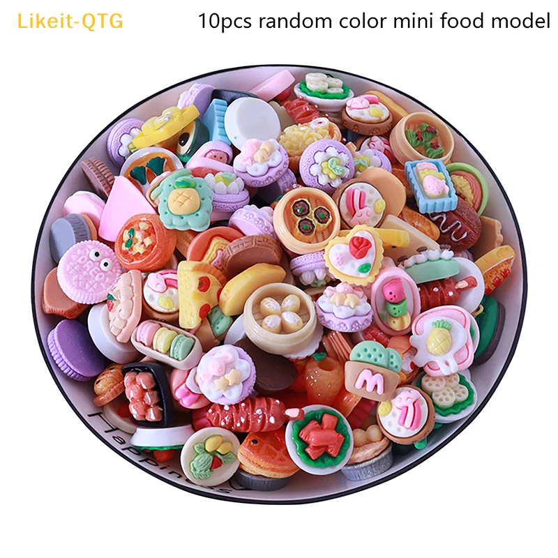 

NEW 10Pcs Dollhouse Mini Food Toys Dollhouse Kitchen Decoration Dollhouse Accessories For Kids Pretend Play Toy Hot sale