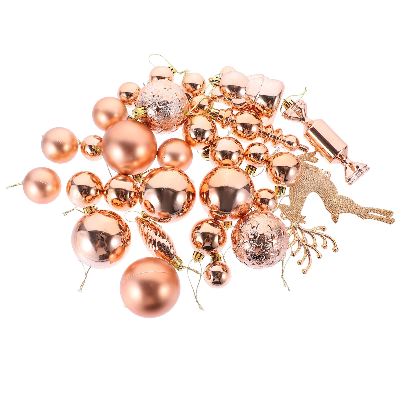 

30Pcs Christmas Tree Balls Lightweight Plastic Hanging Decoration Xmas Ornaments Christmas Supplies Holiday Party Decor