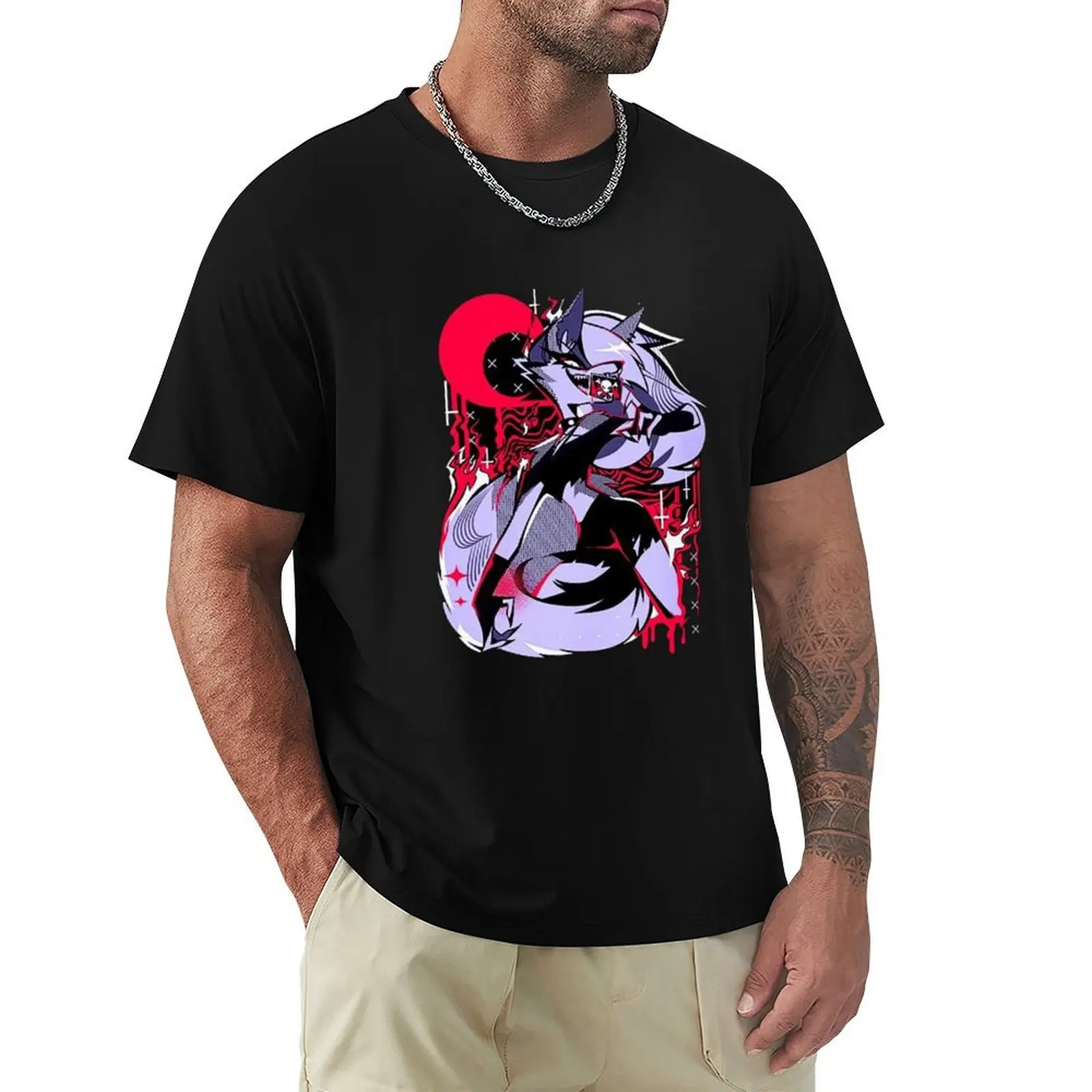 Helluva Boss loona T-Shirt Simple Casual Short Sleeve Cotton T-Shirt