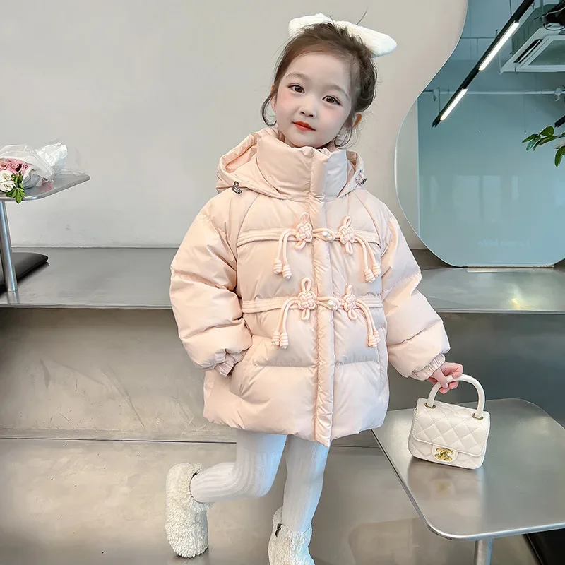 Baby Girl Top Girls Winter 2024 New Baby Girls Padded Coat Girls Winter Down Padded Jacket Children Padded Fashion Jacket