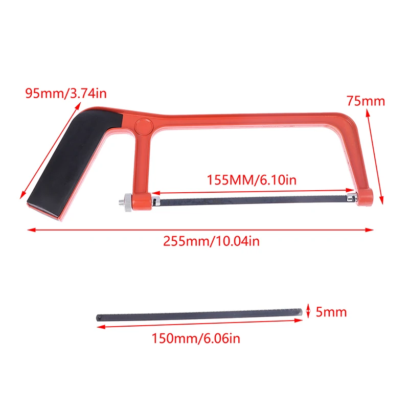 6 Inch Mini Hacksaw Home Small Hand Saw Adjustable Woodworking Saw With 150mm Saw Blade Cutting Wood And Metal
