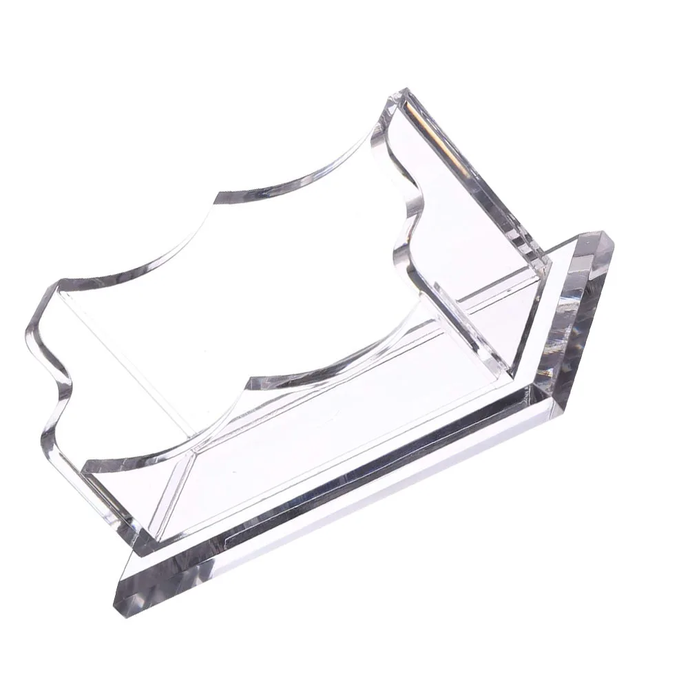 Premium Acrylic Name Cards Holder Cards Storage Box 60 Capacity Desktop Display Organizer Office Home Decor