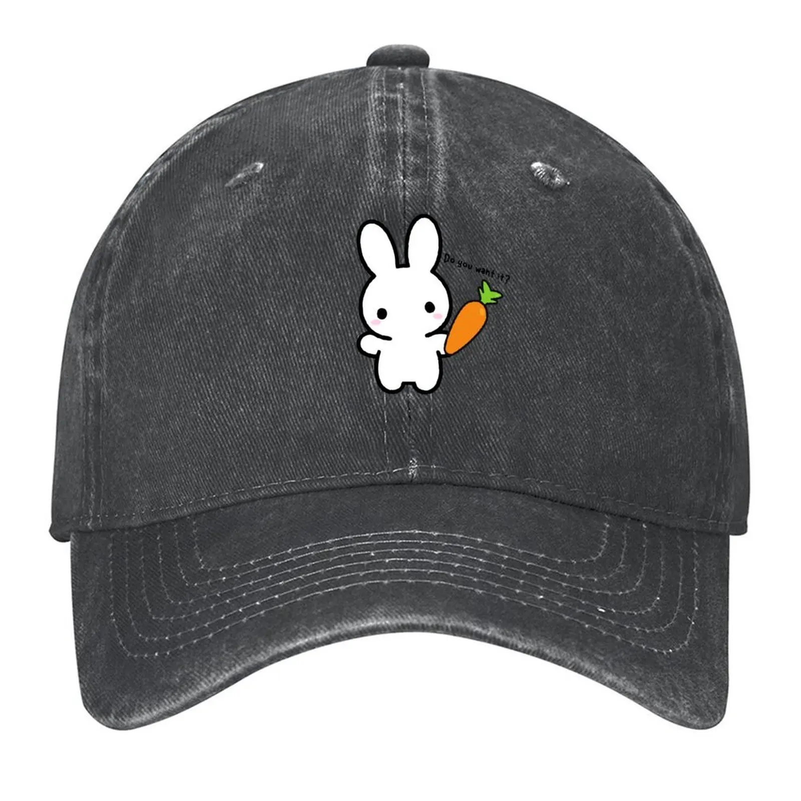 

A Little Rabbit with a Kind Heart Baseball Cap derby hat golf hat genuine Bobble Hat Military Cap Man Man Women's