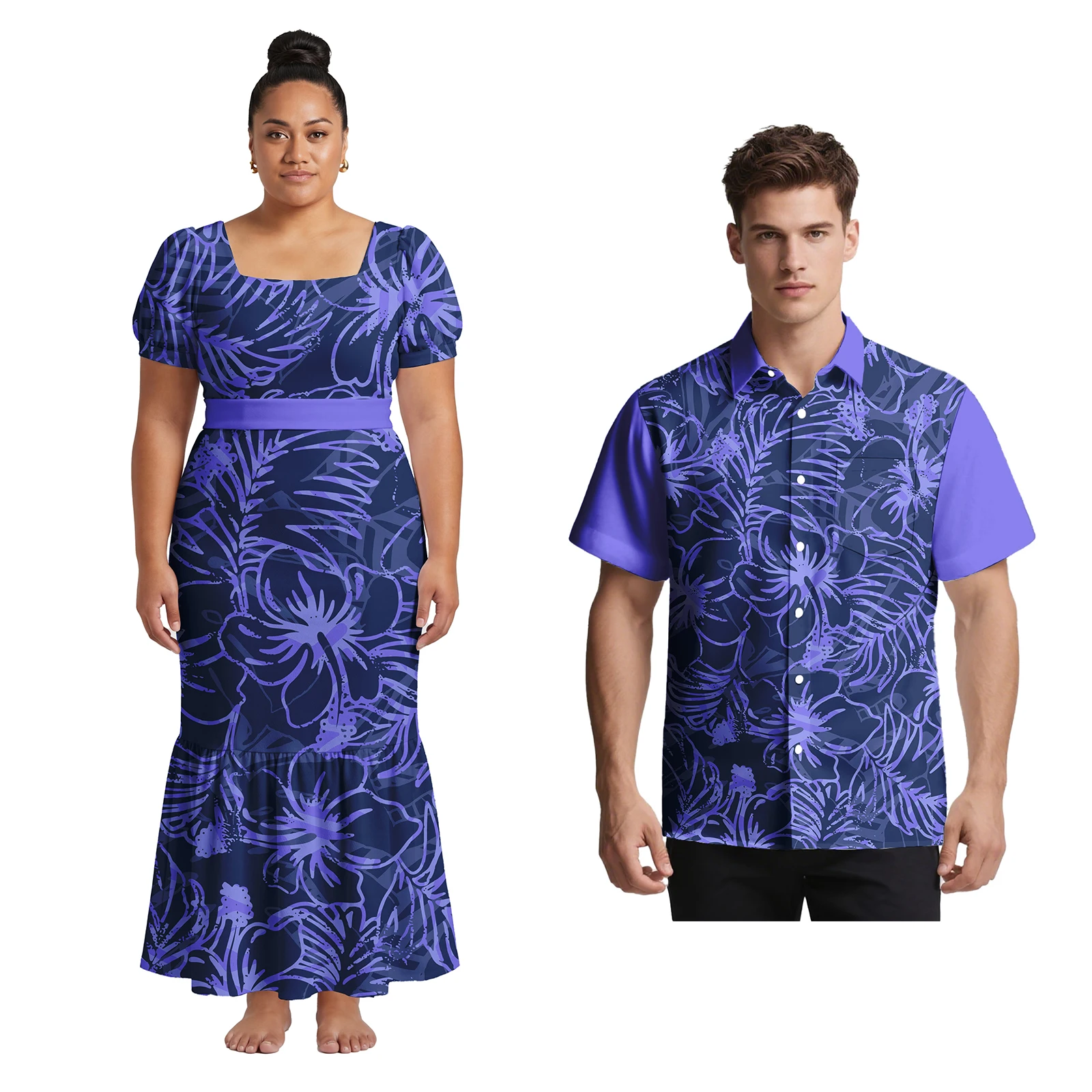New Style Design Women Deep V Neck Off the Shoulder Dress Custom Tonga Polynesian Print Long Maxi Dress Mermaid Prom Dress