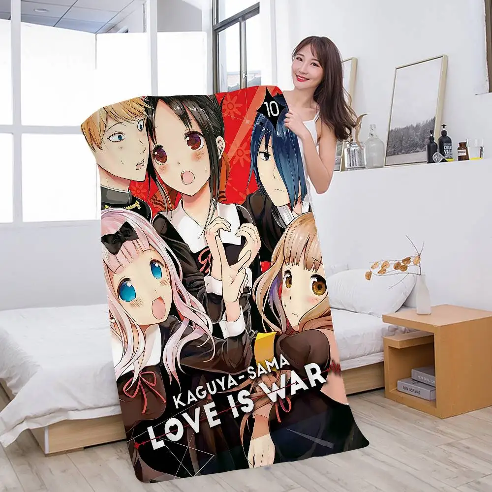 Anime K-Kaguya-Sama Love Is War Anime Beach Swimming Towel Soft Absorbent Washcloth Children's Gifts for Kids Travel Camping Gym