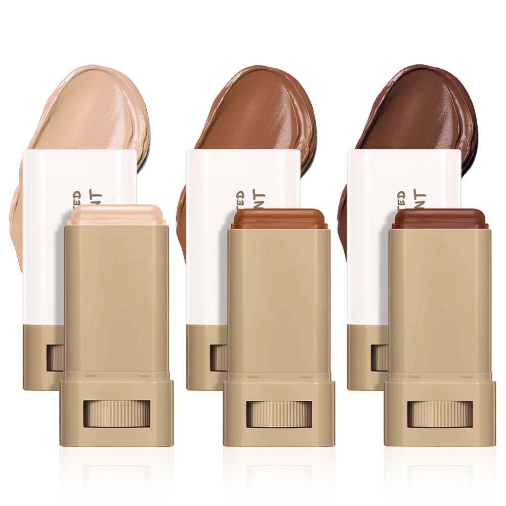 Resaltador facial y barra de contorno, cosméticos de maquillaje coreano, resaltador mate de 6 colores, bronceador resistente al agua, barra de contorno facial