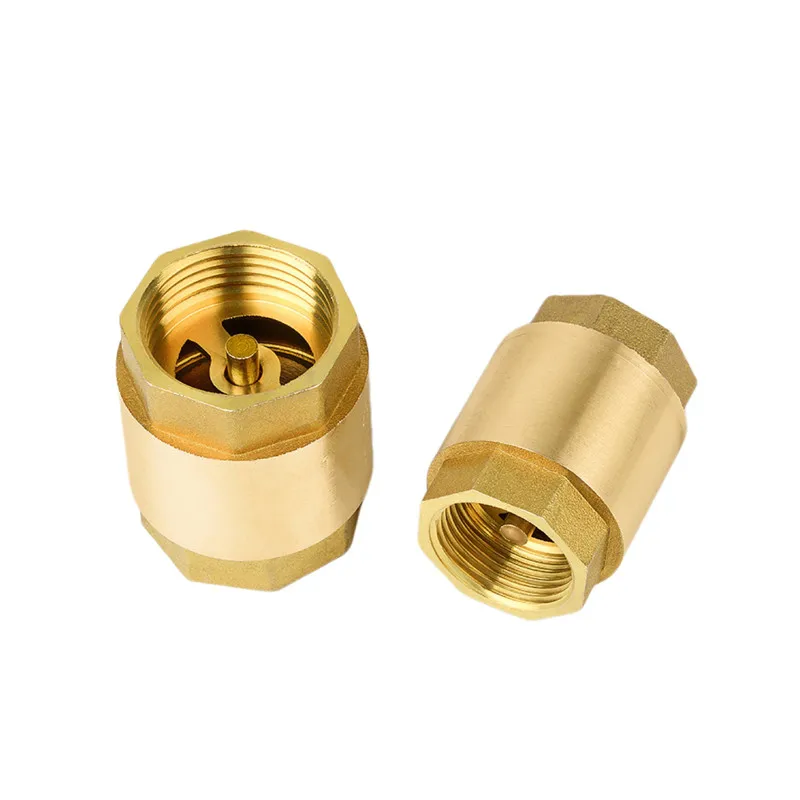 1pcs Brass Thread In-Line Spring Check Valve for Water Control Check Valve Water Pump Valve DN15 DN20 DN25 DN32 DN40 DN50