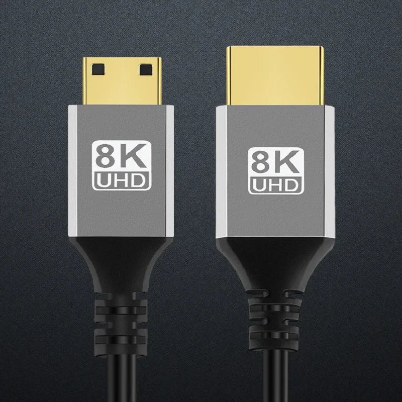 HDTV 2.1 Cable 8K Mini HDMI-Compatible to HDMI Cable for Camera TV Tablet Support 8K 4K 5K 48Gbps EARC HDR10 HDCP HDMI Splitter