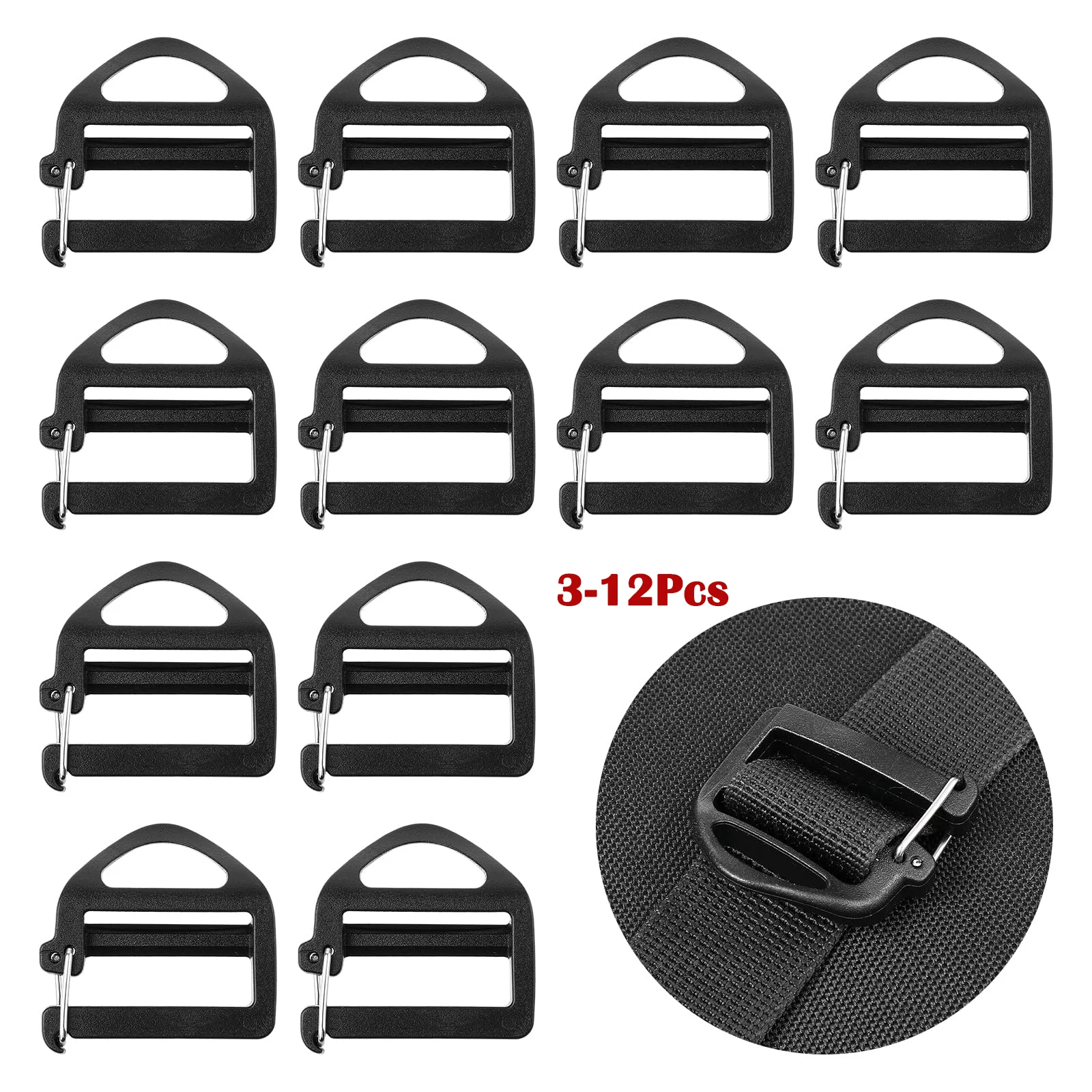 

3-12Pcs DIY G Hook Webbing Hook Clip Quick Release 25mm Backpack Buckle Replacement for Backpack Bag Straps Outdoor Equipment