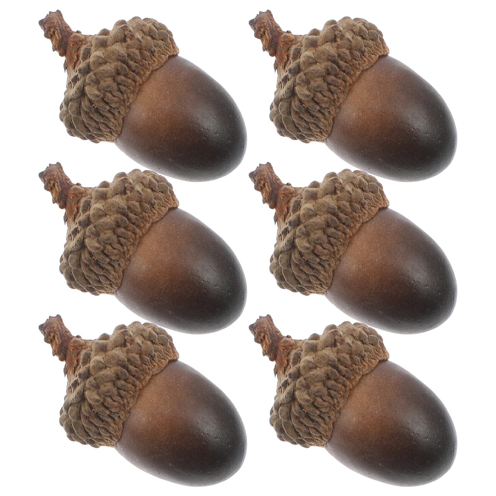 

60Pcs Decorative Acorns Realistic Simulation False Nuts for Office Hotel Lobby Holiday Party Autumn Winter Festival Decor