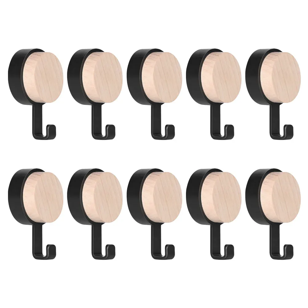 

10pcs Multifunctional Sticky Hooks ABS Bamboo Home Bathroom Kitchen Wall Hangers Stylish Easy Clean ganizers Coats Hats