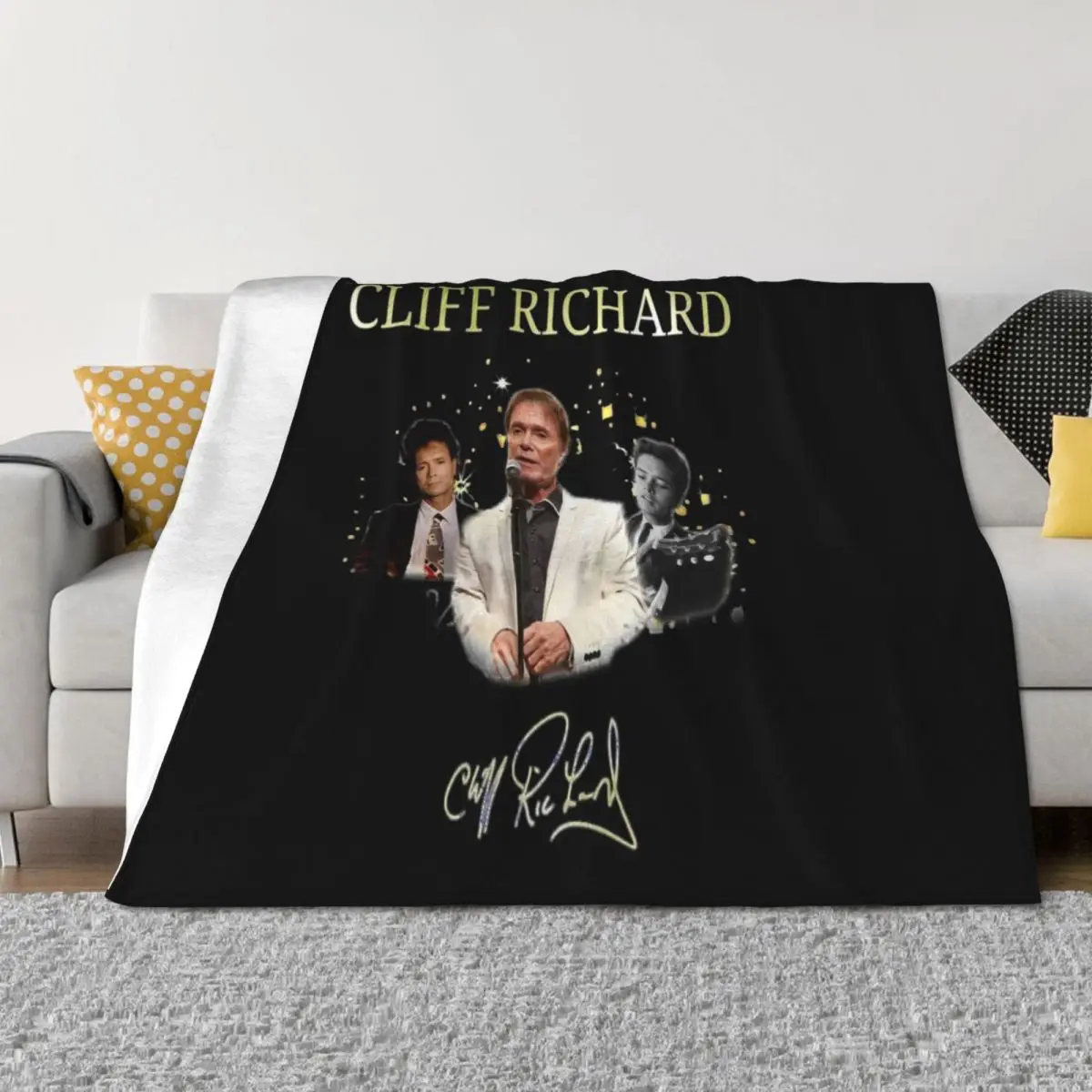 

Bands Top Selling Cliff Richard Funny Men Fan Throw Blanket Polar Giant Sofa Soft Plaid Blankets For Bed Blankets