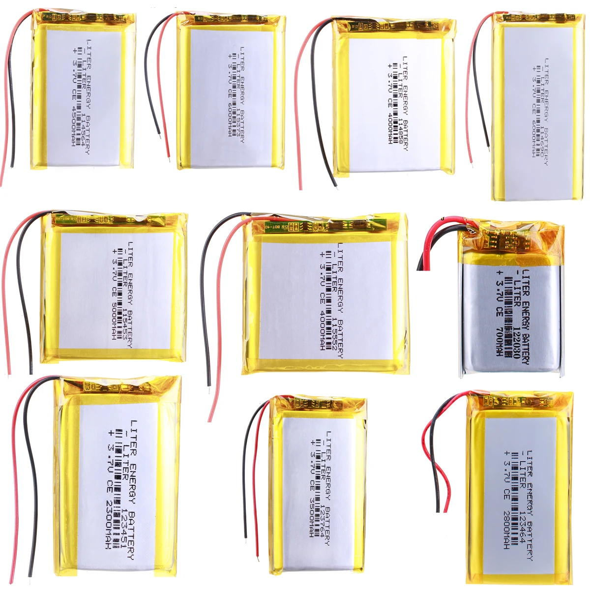 3.7V Rechargeable Lithium Li-ion Li Polymer Battery For PDA DVR Power Bank GPS navigation