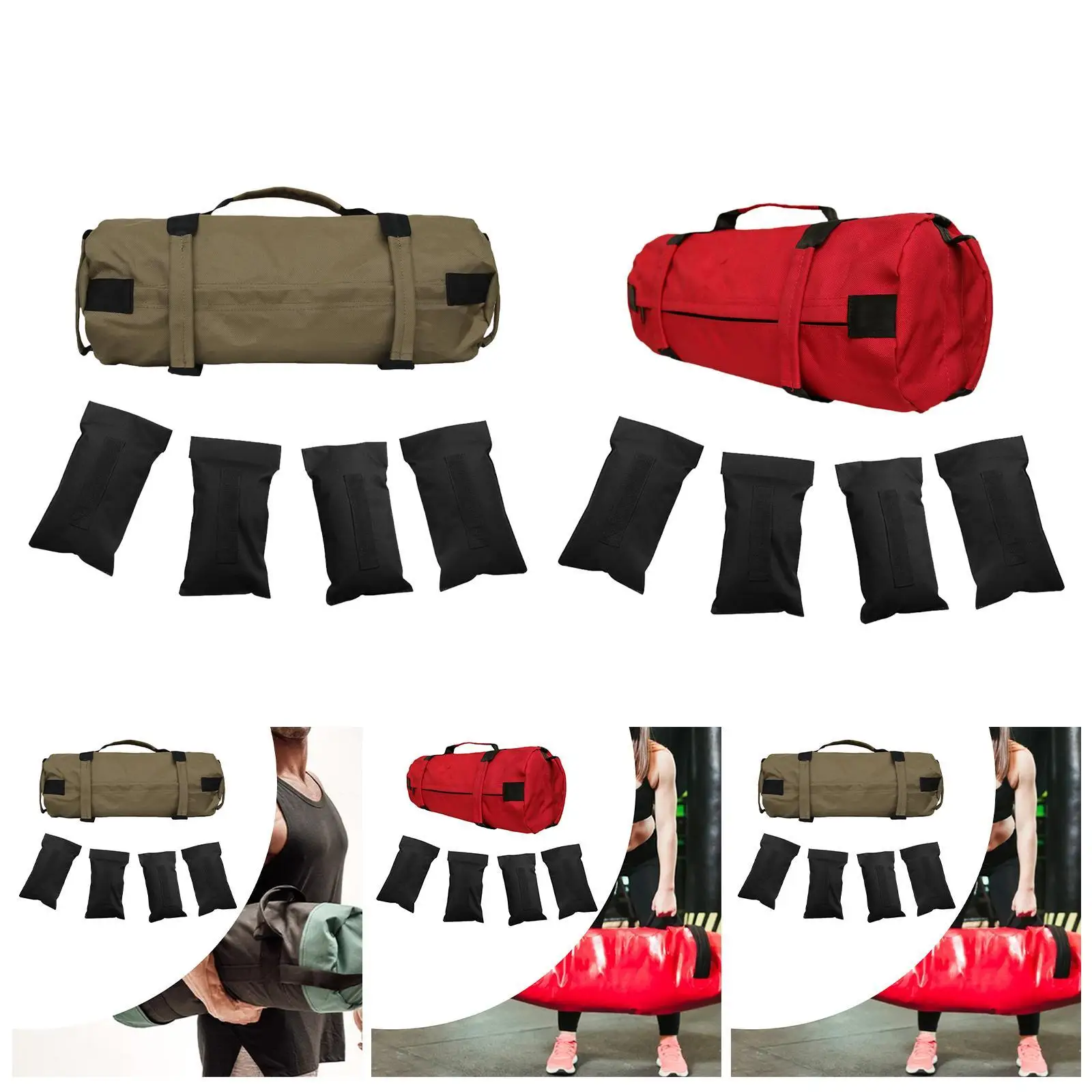 5 Pieces Empty Workout Sandbag Core Weightlifting Training Sandbag Weighted Slam