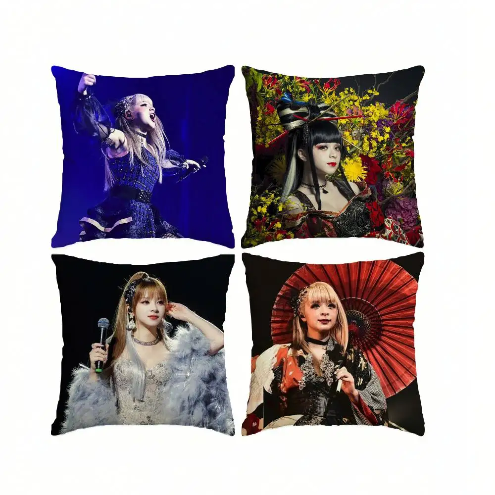 M-MARiA SInger M-Mizuhashi Mai  Pillow Case Square Double-Sided Sofa Cushion Cover Bedroom Bedside Pillow