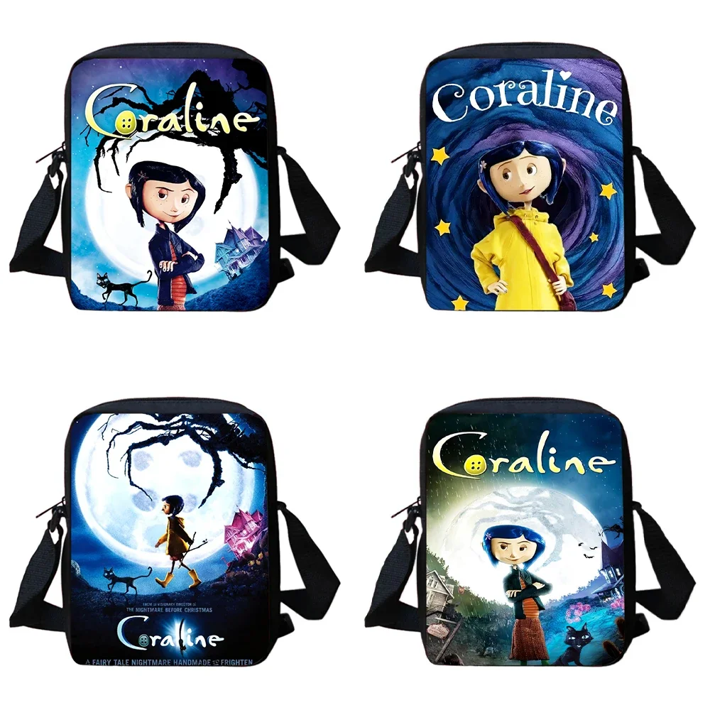 Co-ra-line cartoon schoudertassen voor kinderen, lichtgewicht crossbody tassen voor jongens meisjes, schooltas tassen beste cadeau voor kinderen