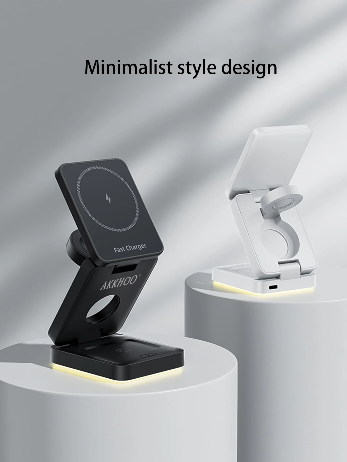 A Wireless Magnetic Charging Dock For Mobile Headphones Watches And Phones In One Foldable Magnetic Wireless Fast Charging