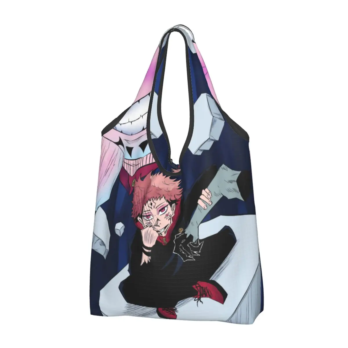 Megumi Besto Friendo Jujutsu Kaisen Sukuna Portable Tote Shopping Bags Large Capacity Shopper Bag Grocery Handbag Shoulder Bag