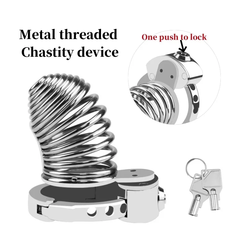 

Metal Thread Adjustable Penis Chastity Cage Male Abstinence To Prevent Cheating Cock Chastity Device Bdsm Sex Toy Adult Store