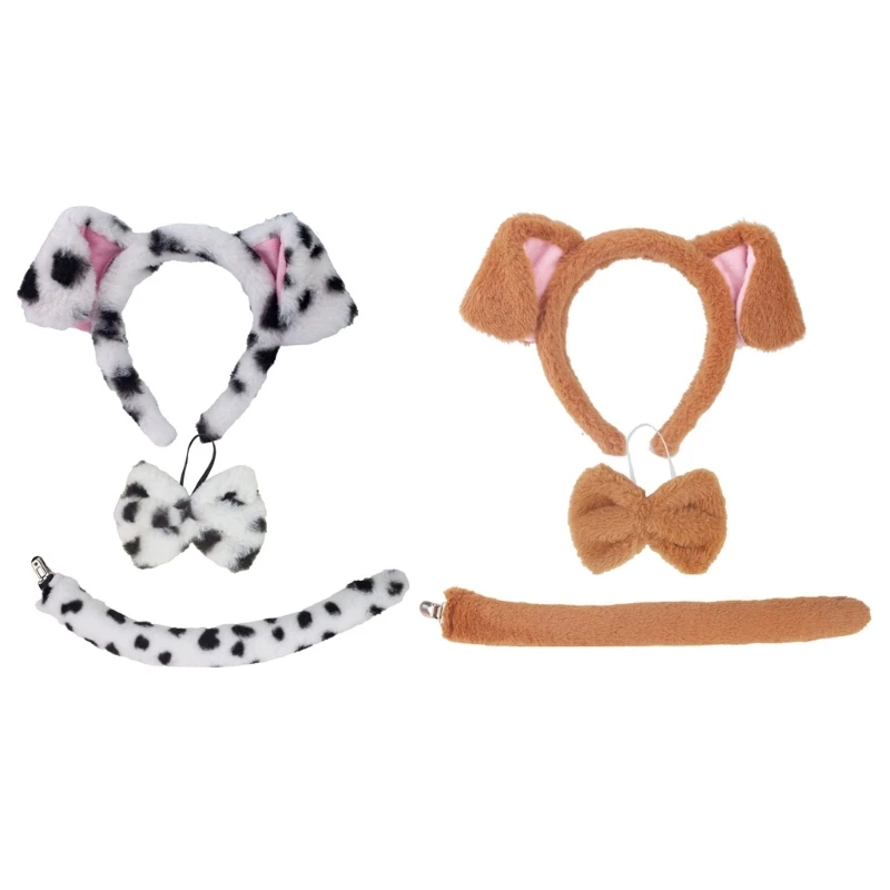 AnimeExpo Dog Role Play Costume Plush Ear Headband/Tail Themed Party Dress Up Dropshipping