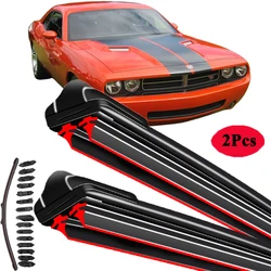 For Dodge Challenger Coupe 2007 2010 2012 2015 2016 2017 2018 2019 2020 2021 2022 2023 Double Rubber Car Windshield Wiper Blades