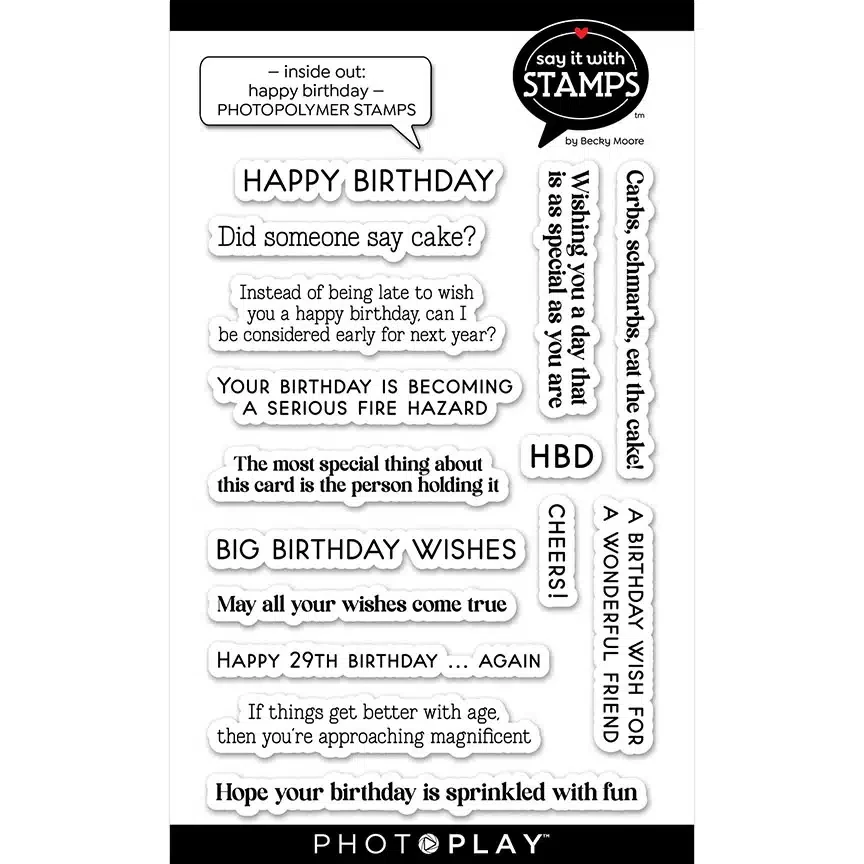 Happy Birthday Sentiments Clear Stamps February Newest 2023 Scrapbooking Frames Card Craft no Cutting Dies