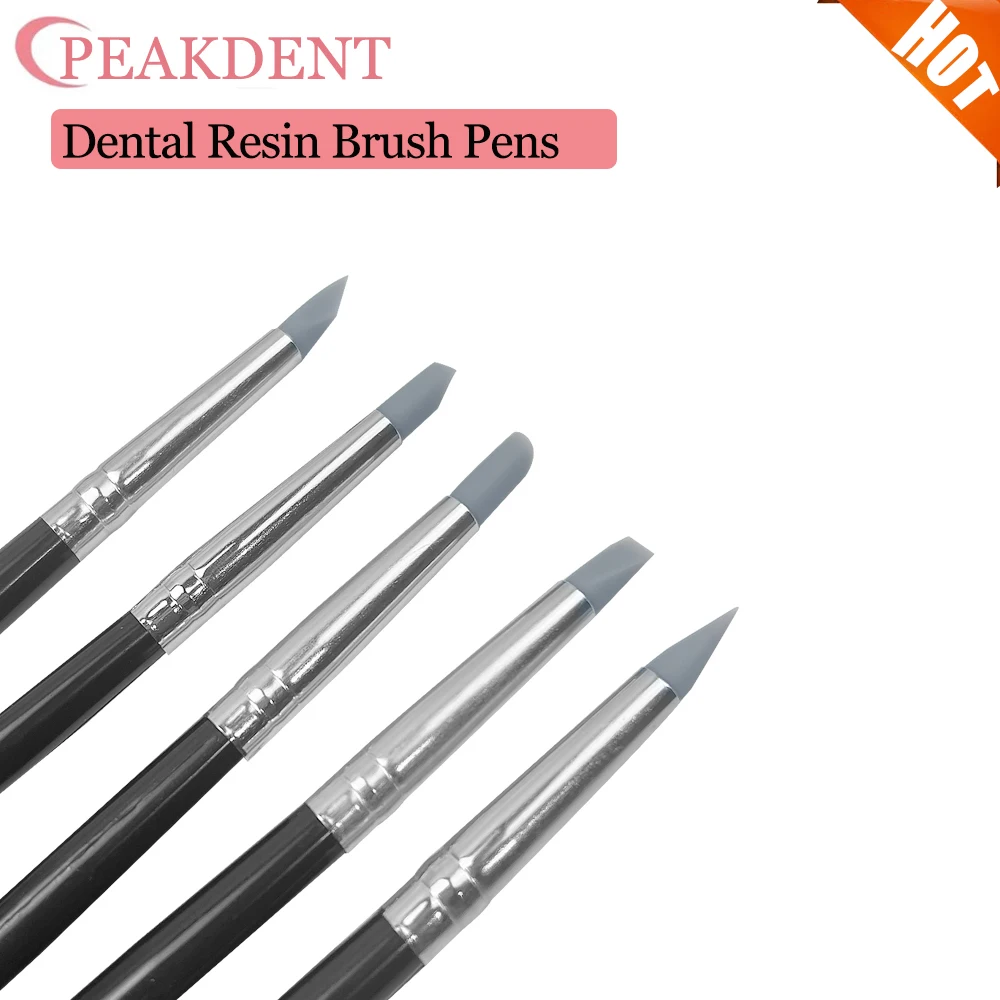 

Dental Resin Brush Pens Silicone Nails Art Brushes Dentistry Composite Cement Porcelain Teeth Tool Shaping Line DIY Drawing 5Pcs