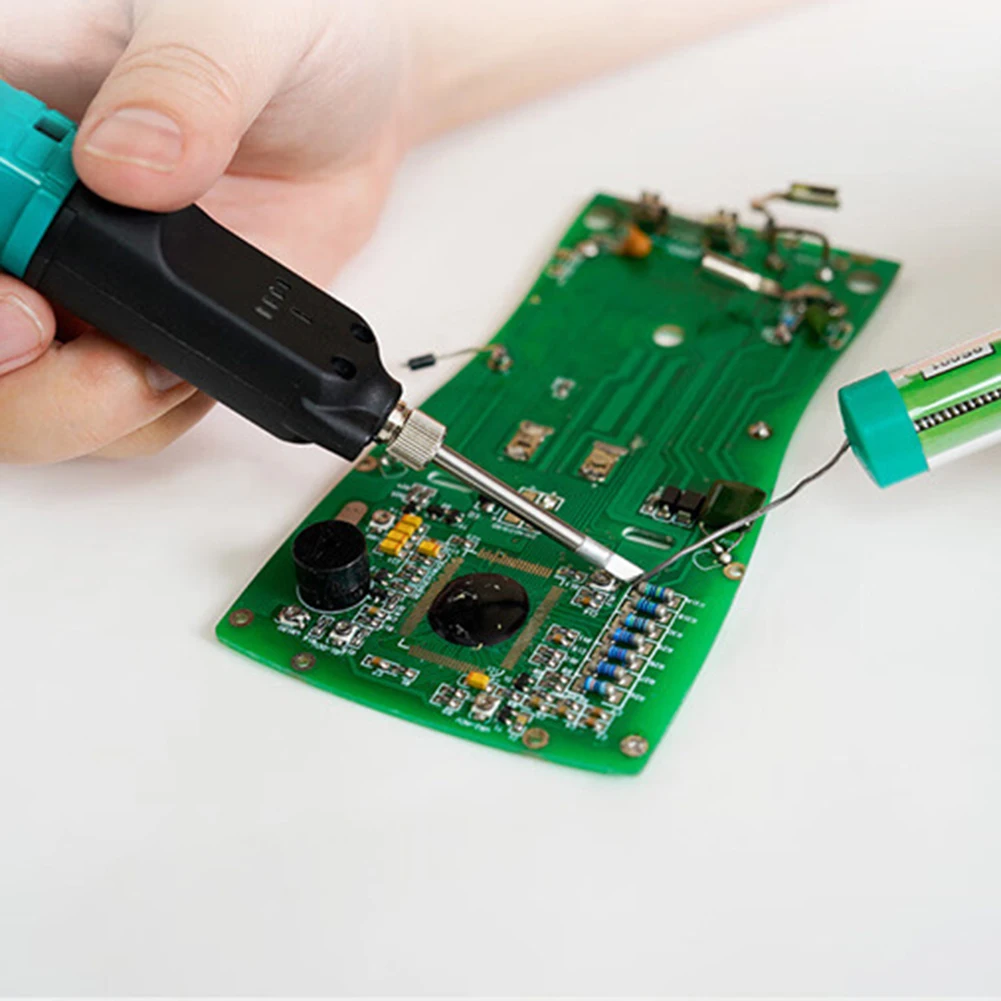 12W Cordless Soldering Iron Portable Touch Start LED Illumination 500C Fast Heat for Hobbyists and Technical Users