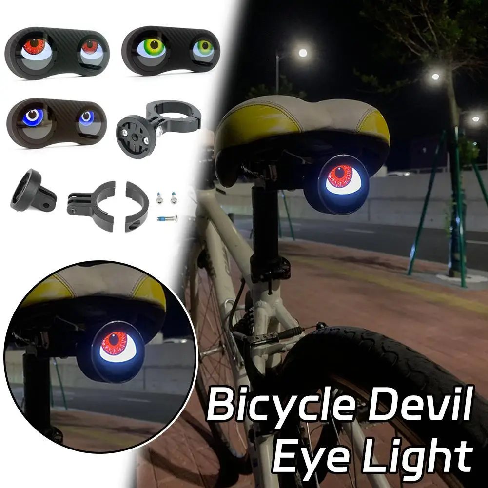 

Bicycle Tail Rear Light Devil's Eyes Waterproof Bike Lights LED Taillight USB Rechargeable For Night Riding Bike Accessories