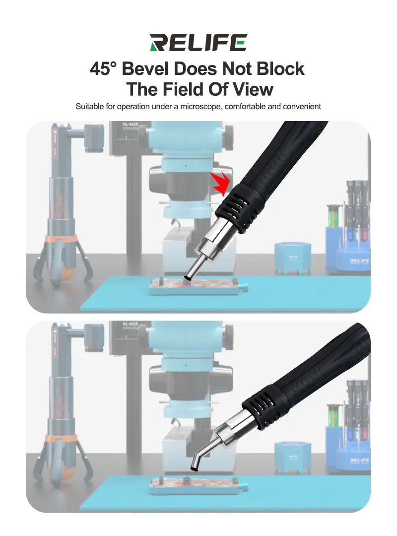 RELIFE 858 سلسلة 4/5/6/8/10/12 مللي متر فوهة منحنية لـ 2008D +/2008/8586D +/858D +/881D/856AD/858D/861X/705 مسدس هواء ساخن