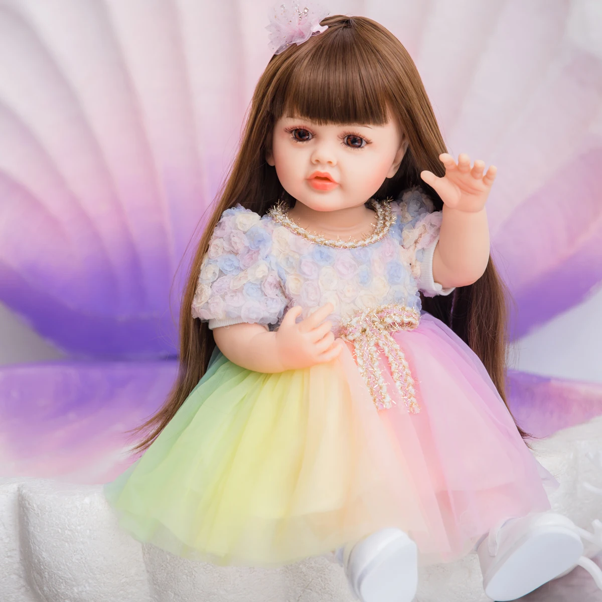 

55cm Princess Sasha Doll All Silicone Reborn Baby Doll Companion Toys Birthday Gifts For Children's Day