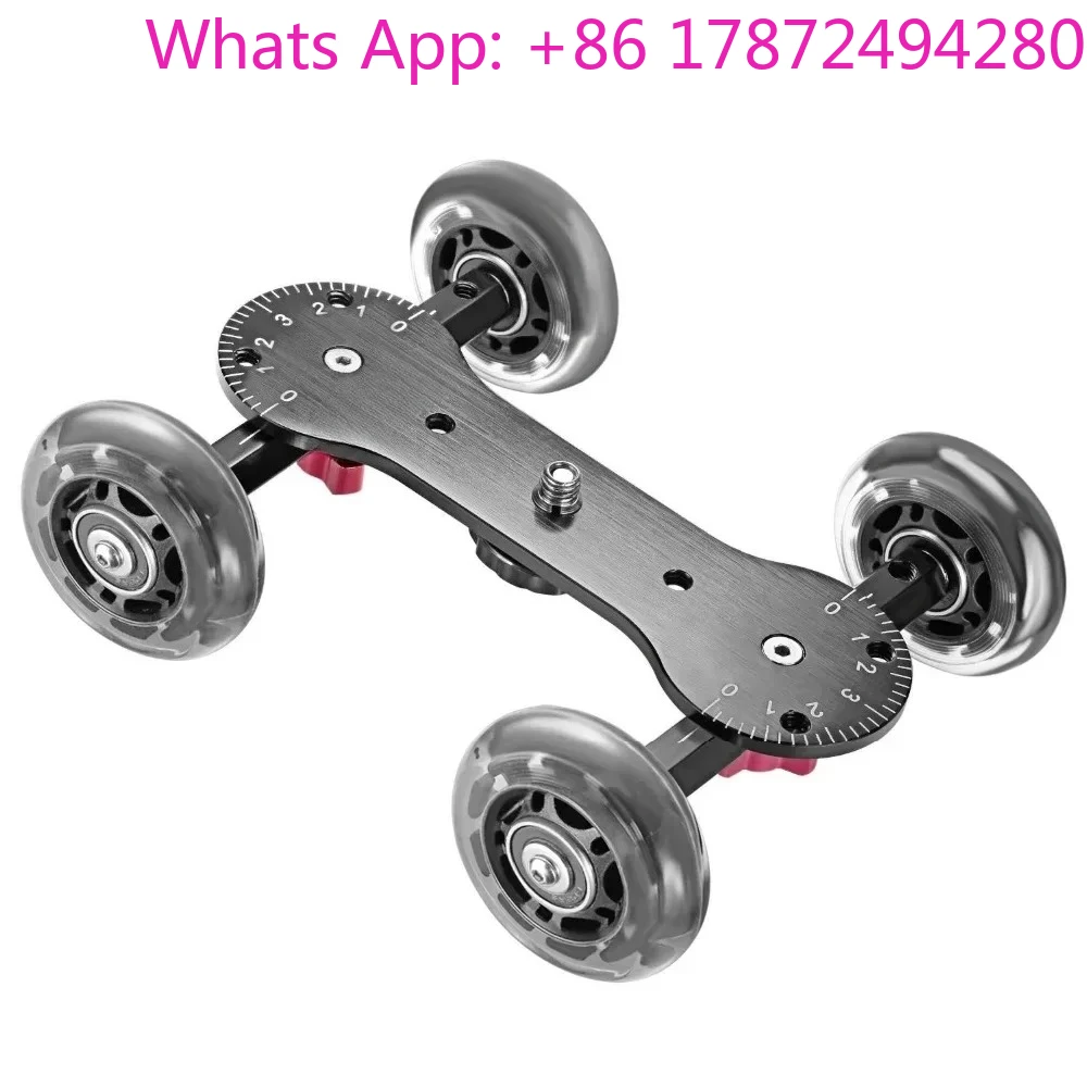 10kg Load Skater Aluminum Rods Video Camcorder Table Dolly Slider Rotatable Rubber Wheels Scaled  Accessories