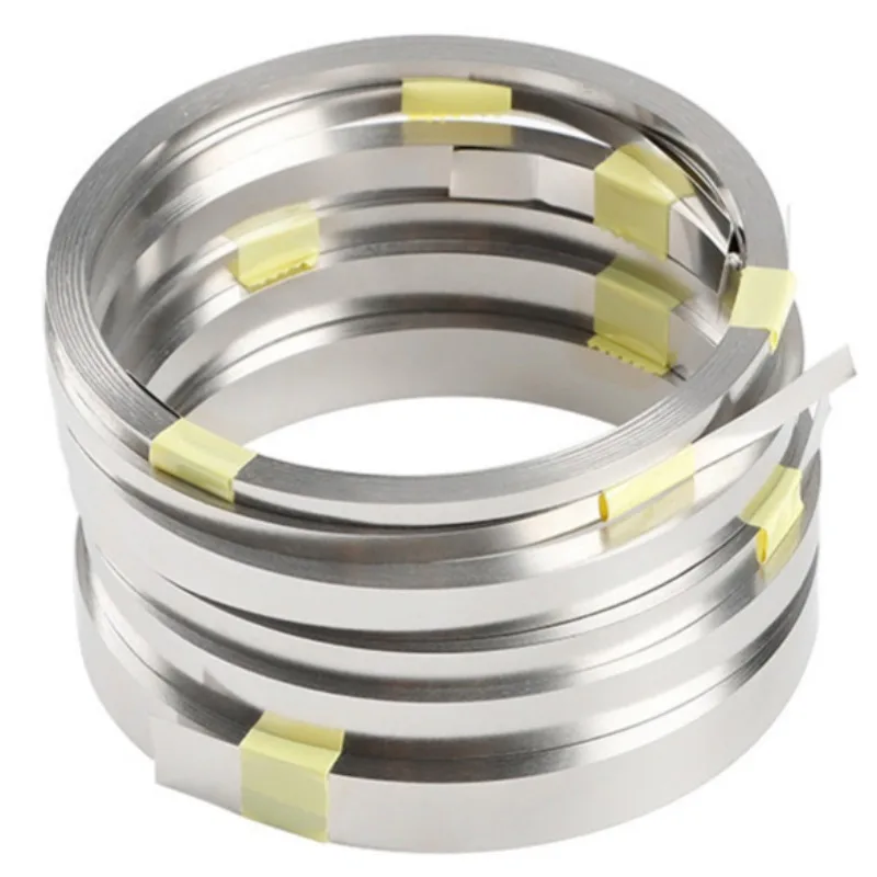 1/10 متر/لفة 18650 21700 بطارية النيكل مطلي قطاع ليثيوم أيون موصل 0.1 مللي متر 0.15 مللي متر 0.2 مللي متر بقعة لحام حزام ناقل من الفولاذ موصلات البطارية