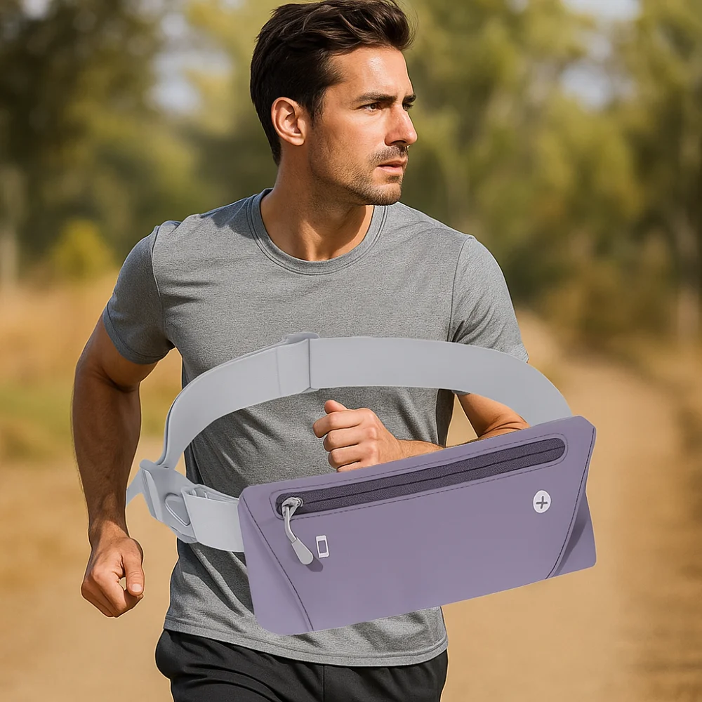 Ultra-Thin Sport Mobile Waist Bag High Elastic Multifunctional Running Waist Bag Lightweight Large Capacity Sports Phone Bag view 2